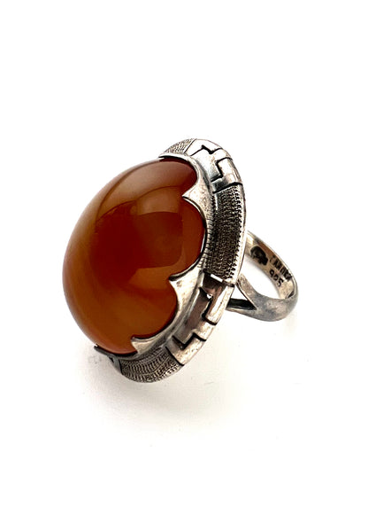 Tiger eye sterling silver ring