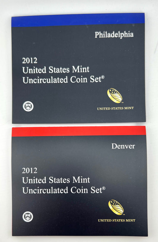 2012 United States Mint Uncirculated Coin Set Philadelphia And Denver