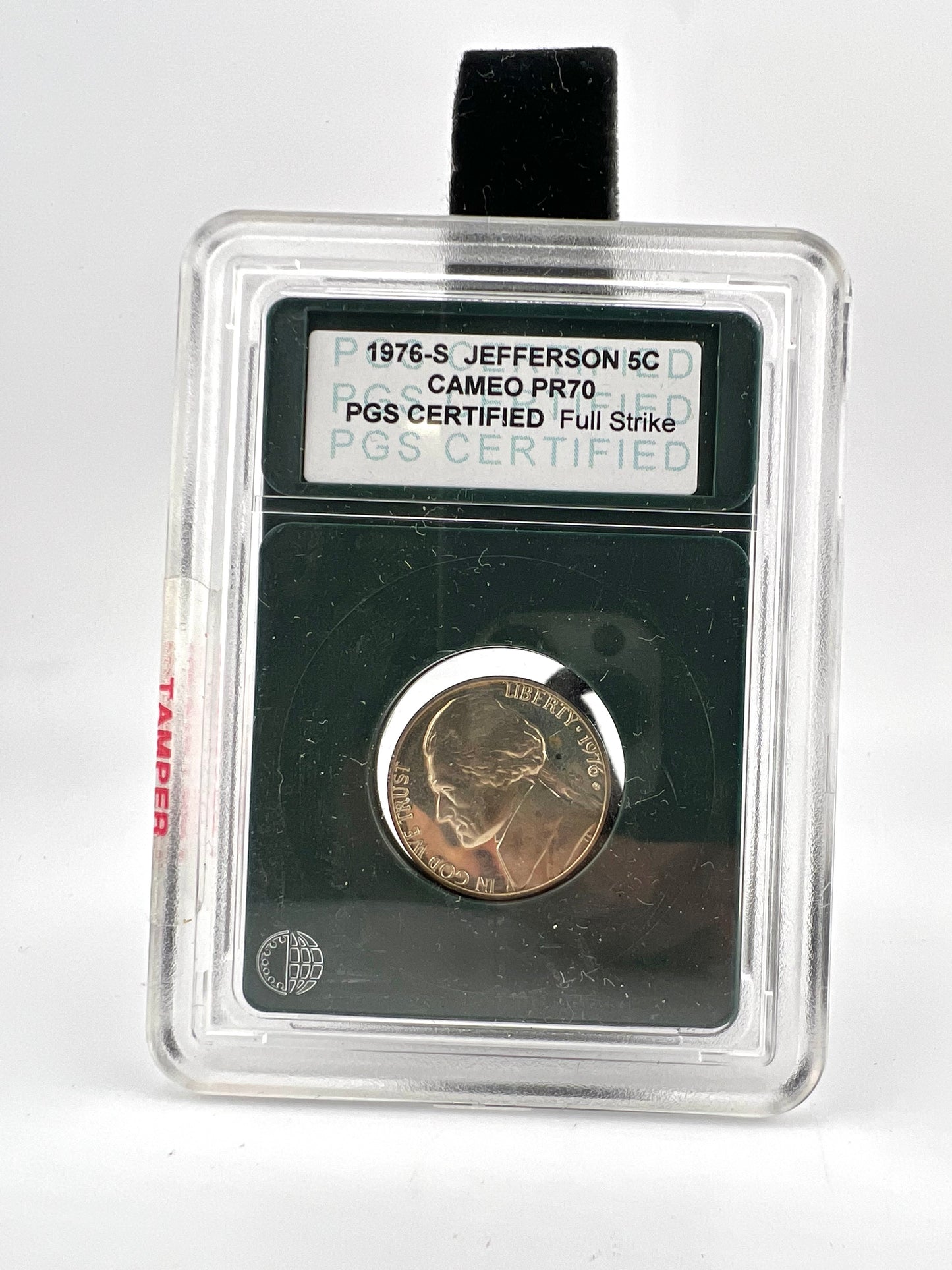 1976 S Jefferson 5c PR70 PGS