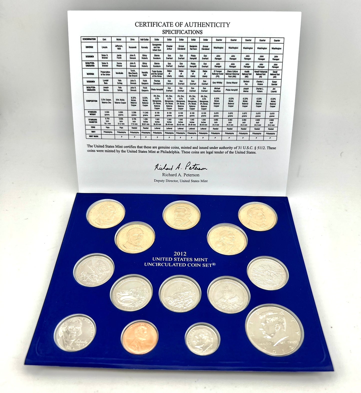 2012 United States Mint Uncirculated Coin Set Philadelphia And Denver