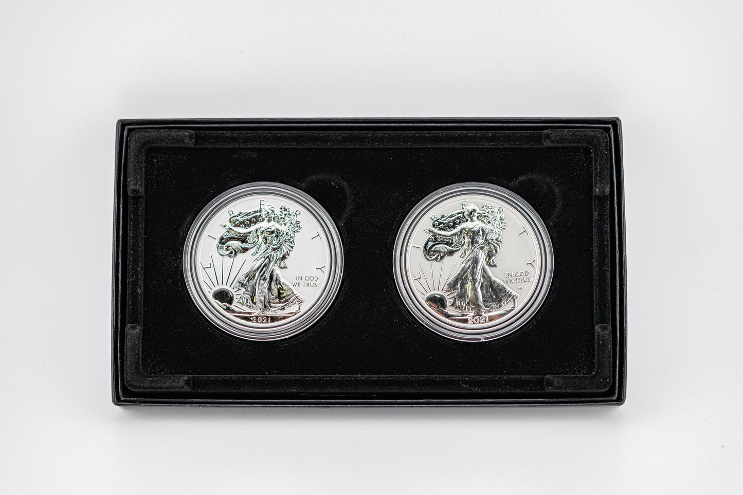 American Eagle 2021 One Ounce Silver Reverse Proof Two-Coin Set Designer Edition