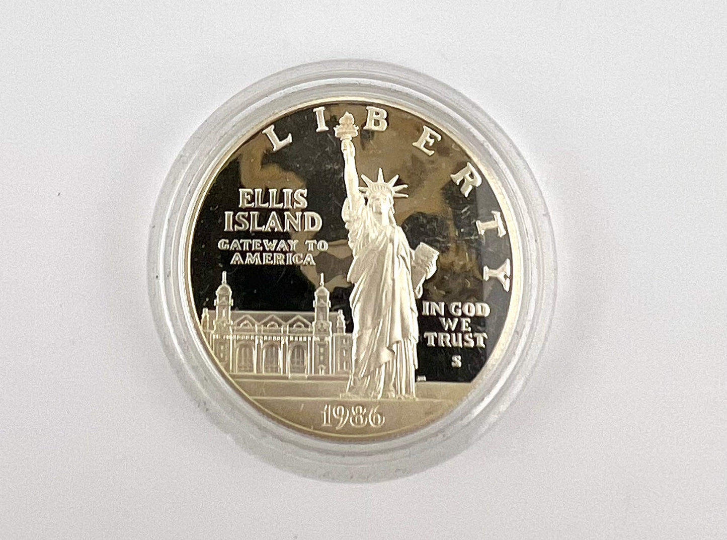 1986-S Proof Ellis Island Statue of Liberty Commemorative Silver Dollar $1