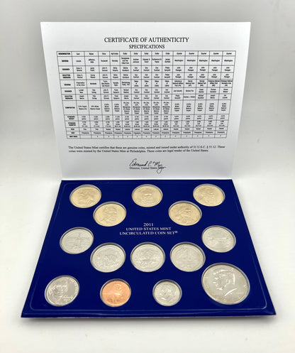 2011 United States Mint Uncirculated Coin Set Philadelphia And Denver