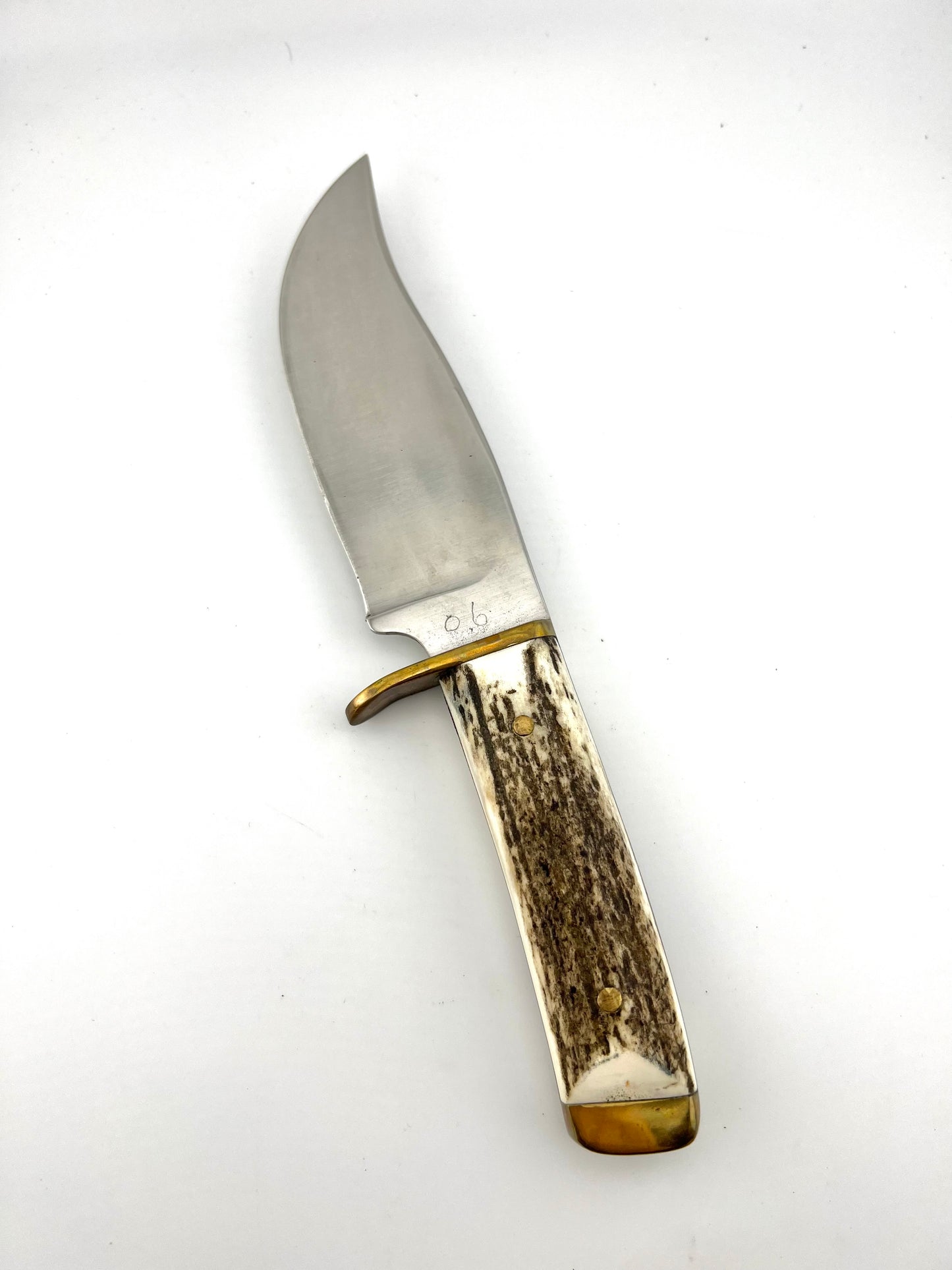 Old vintage knife with antler handle