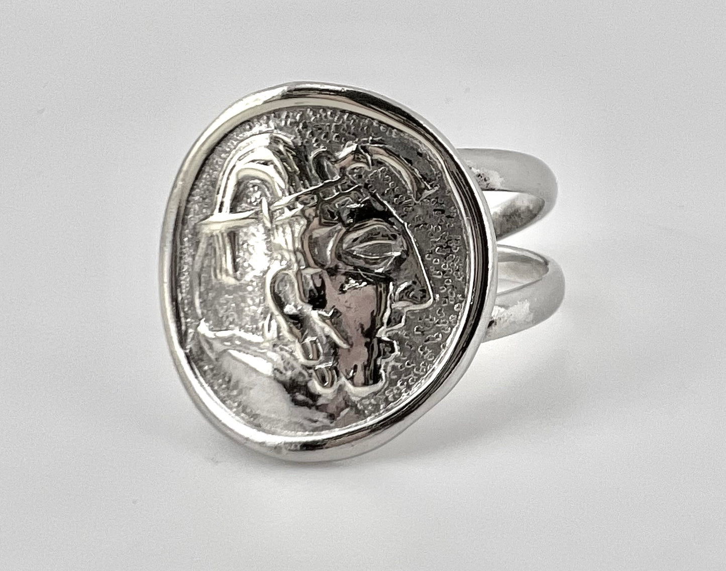 Unisex, Native American sterling silver ring