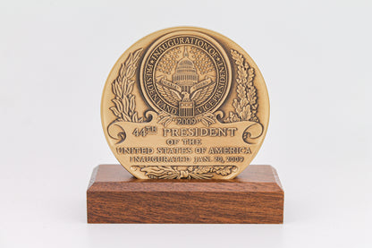 2009 Official Barack Obama Inaugural Medal with Box and Stand