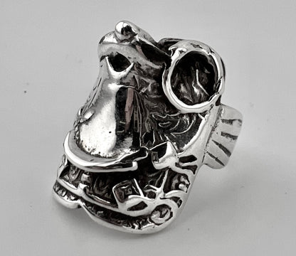 Men’s vintage sterling silver horse saddle ring