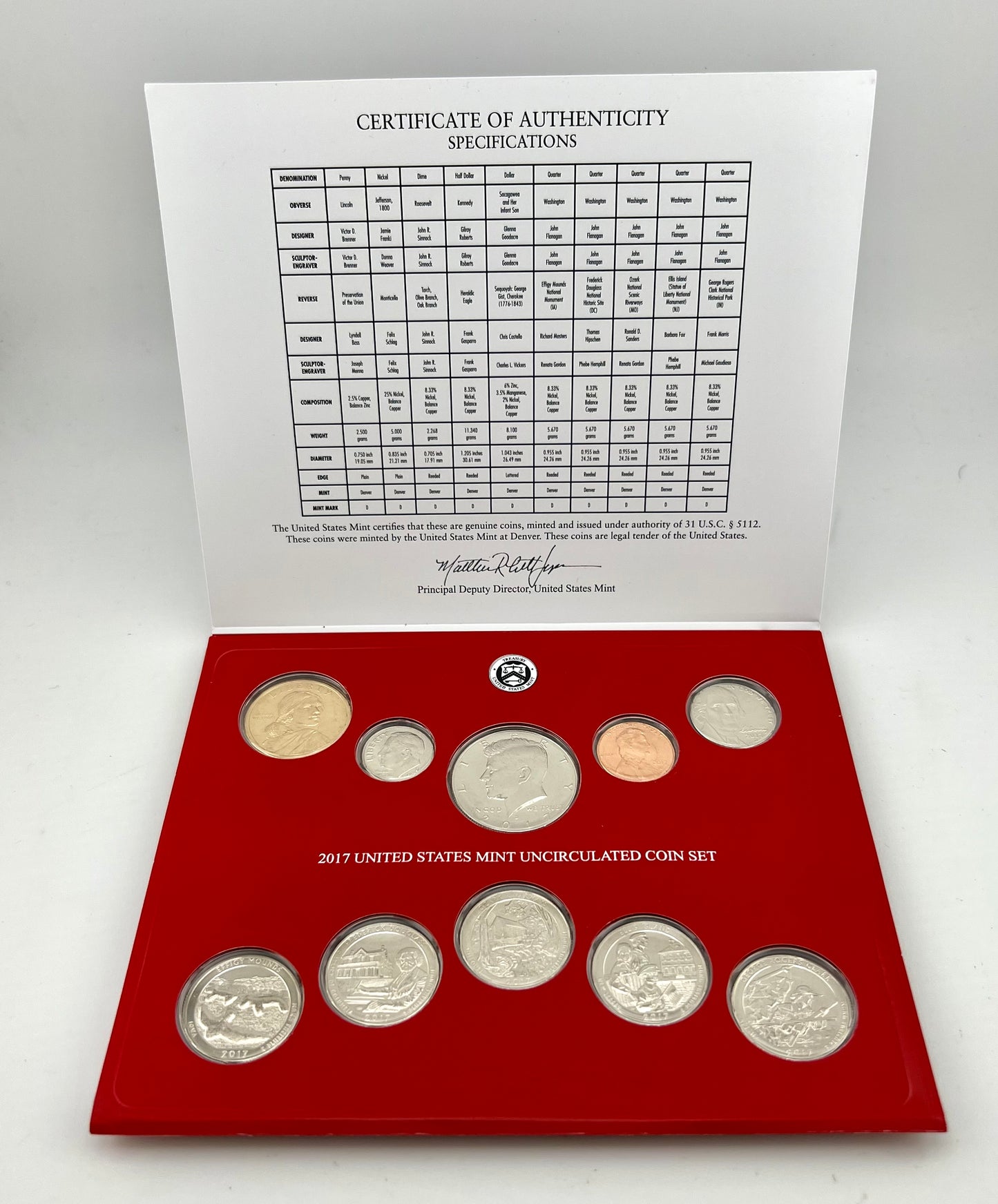 2017 United States Mint Uncirculated Coin Set Philadelphia And Denver