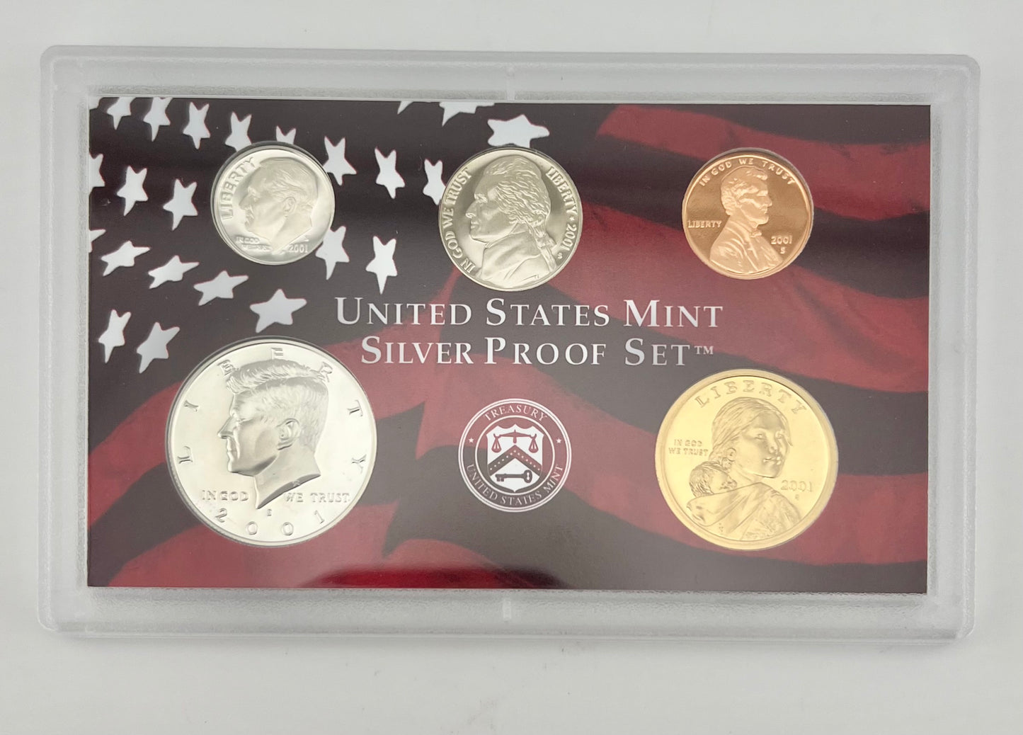 2001 United States Mint Silver Proof Set With Box & Papers