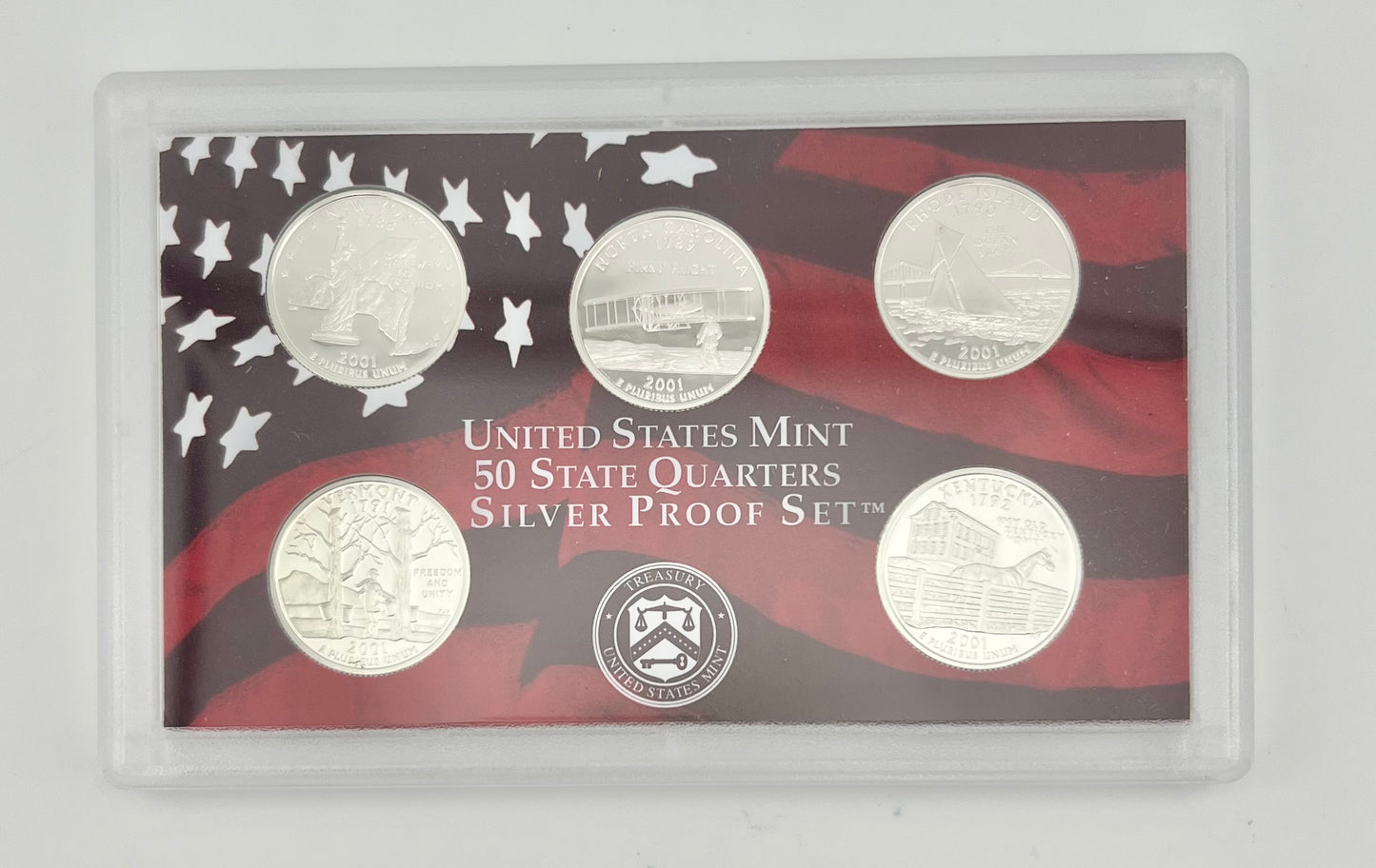 2001 United States Mint Silver Proof Set With Box & Papers