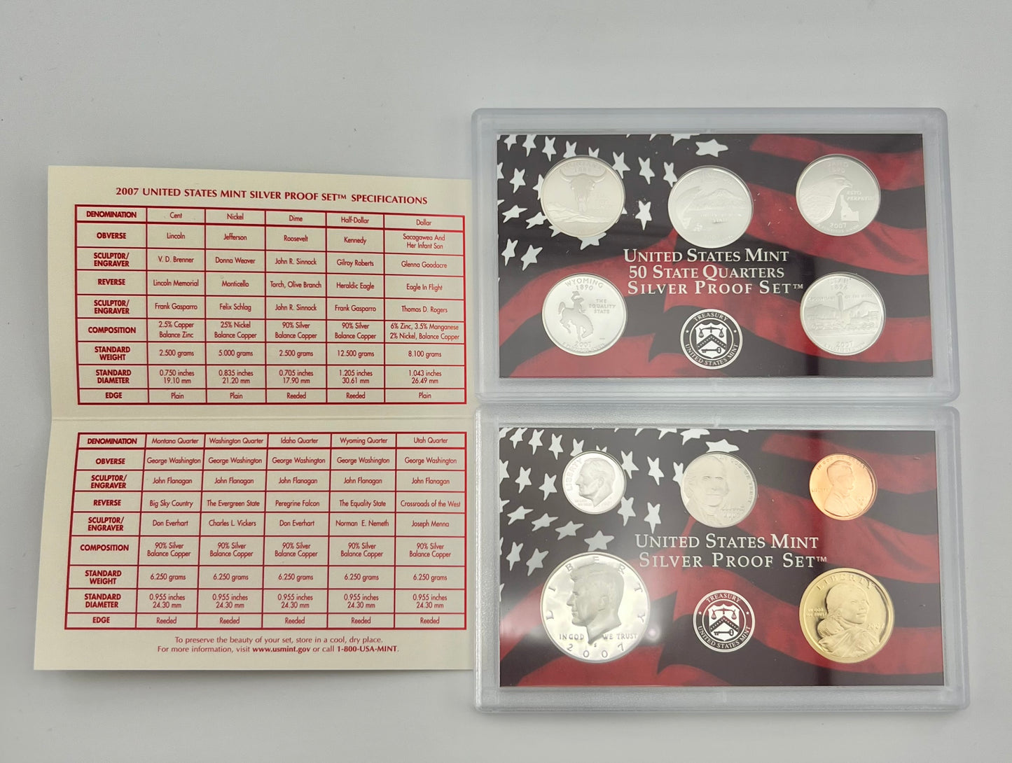 2007 Silver Proof Set U.S. Mint Original Government Packaging