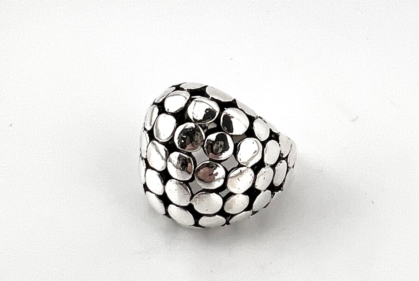 Ladies sterling silver ring, bubble design