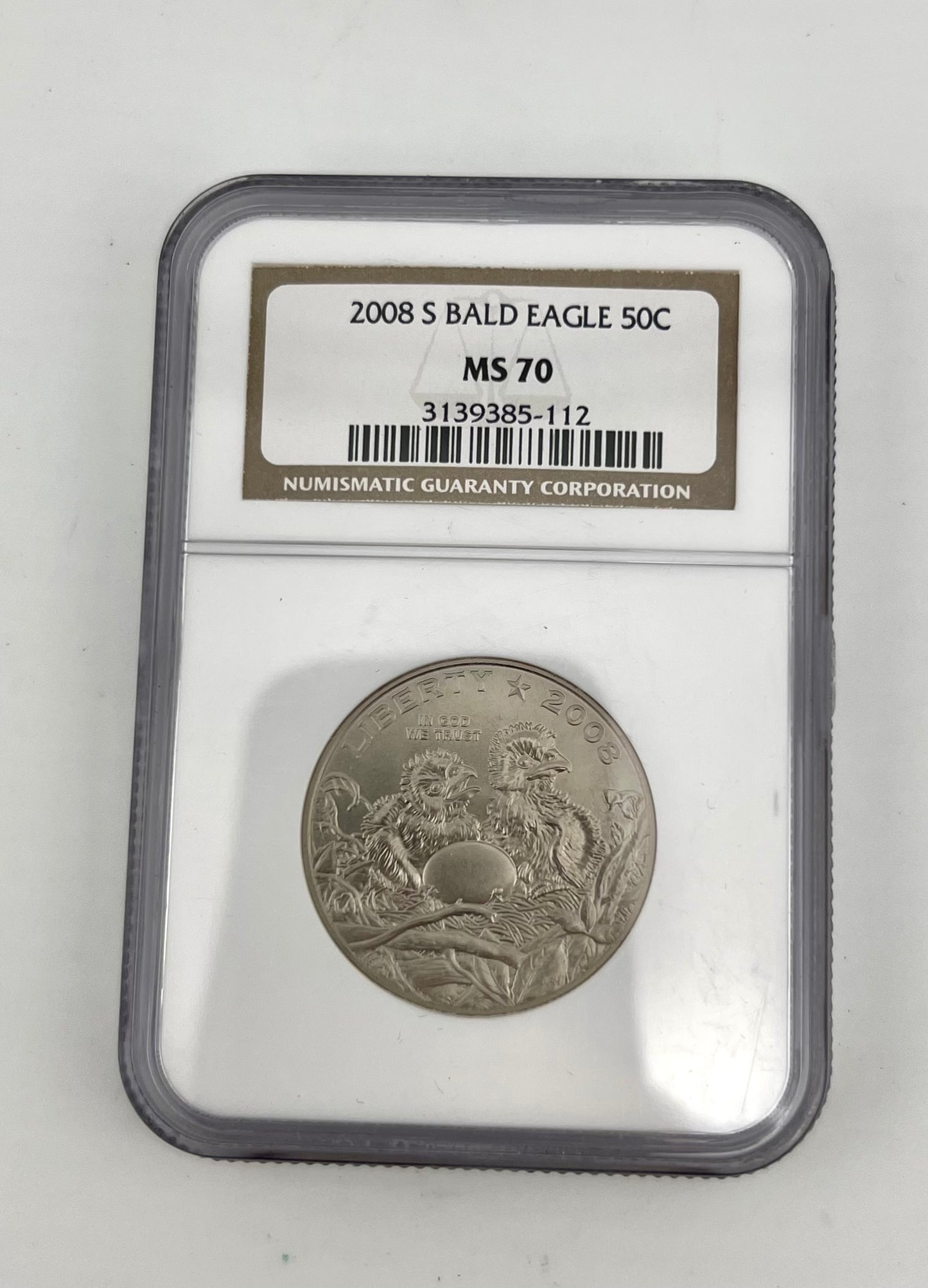 2008 P Bald Eagle Silver Dollar - NGC MS70