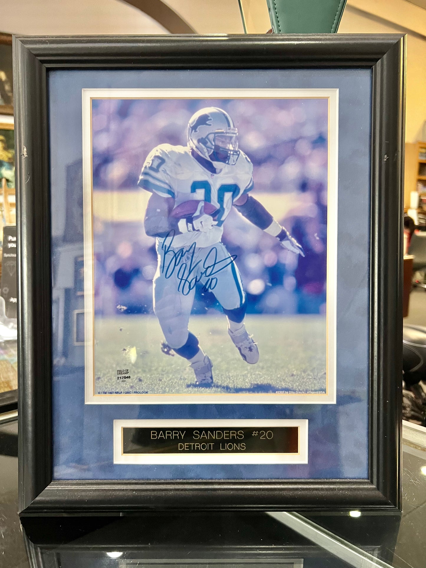 Barry Sanders Field of Dreams signed photo 13x16