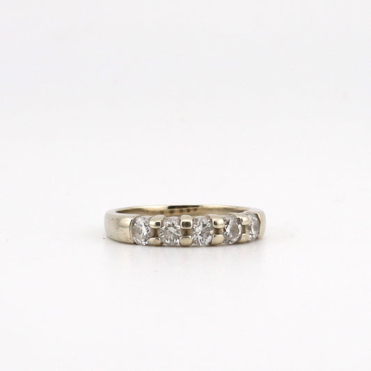 10k white gold diamond wedding band ladies