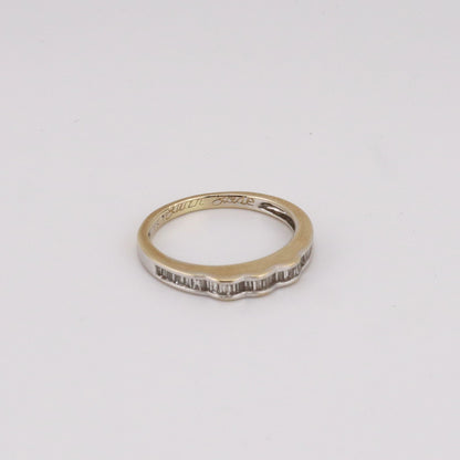 18k white gold baguette diamond wedding band