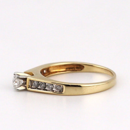 14k yellow gold .35 TDW ladies diamond ring