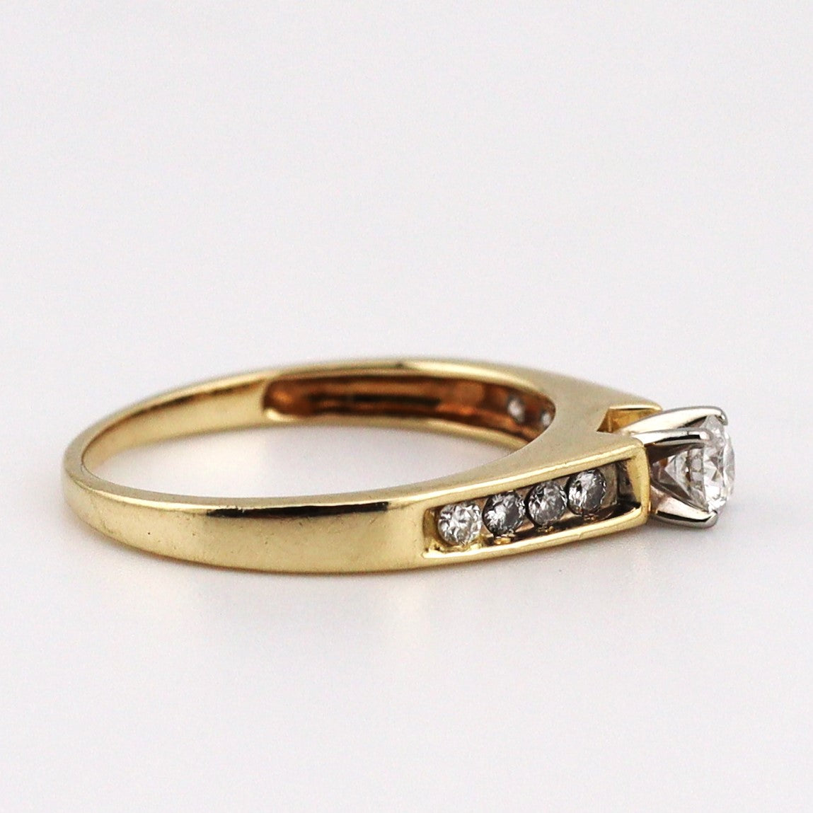 14k yellow gold .35 TDW ladies diamond ring