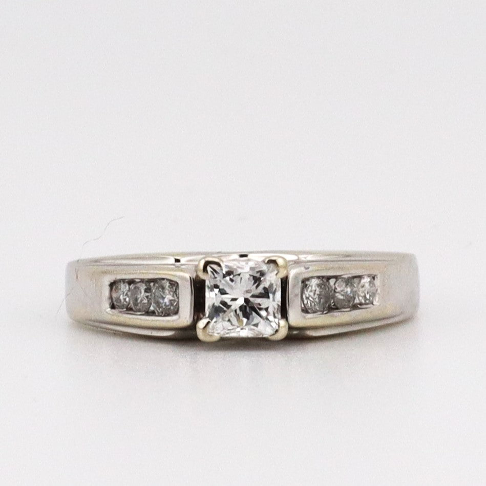 14k princess cut ladies diamond wedding ring