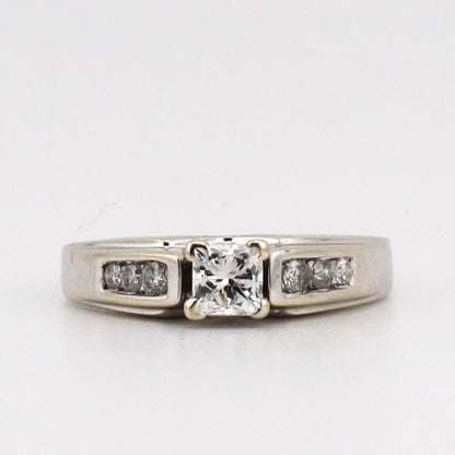 14k princess cut ladies diamond wedding ring