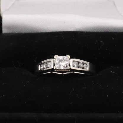 14k princess cut ladies diamond wedding ring