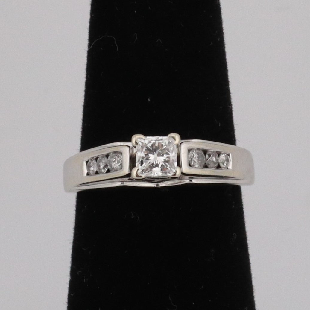 14k princess cut ladies diamond wedding ring