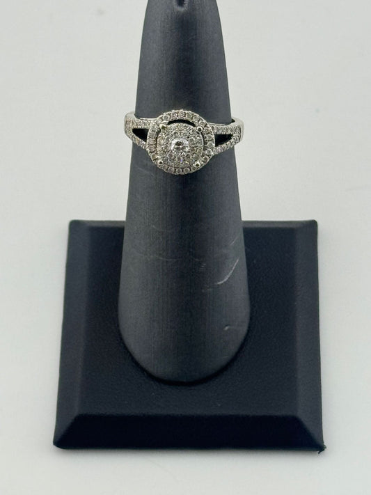Gold White Diamond Ring