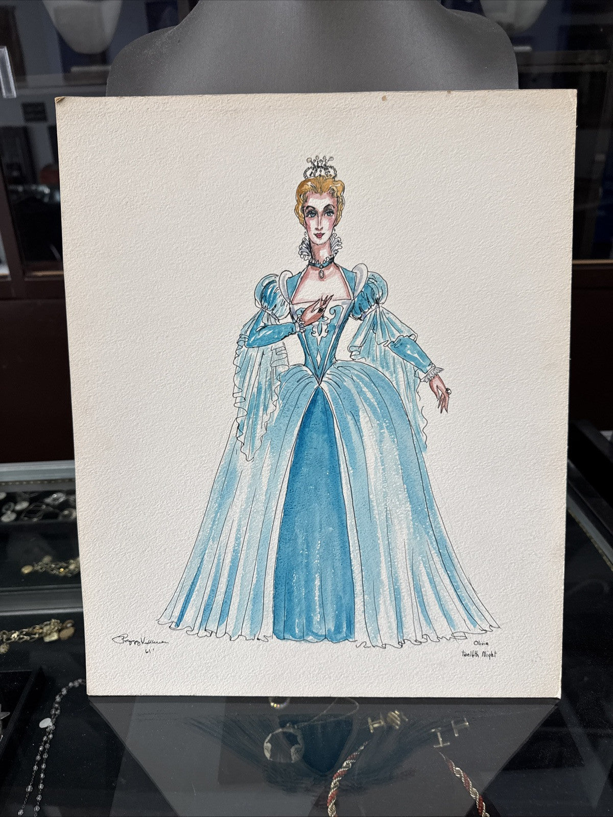 Olivia Twelfth Night Blue Dress Crown Royalties Shakespeare