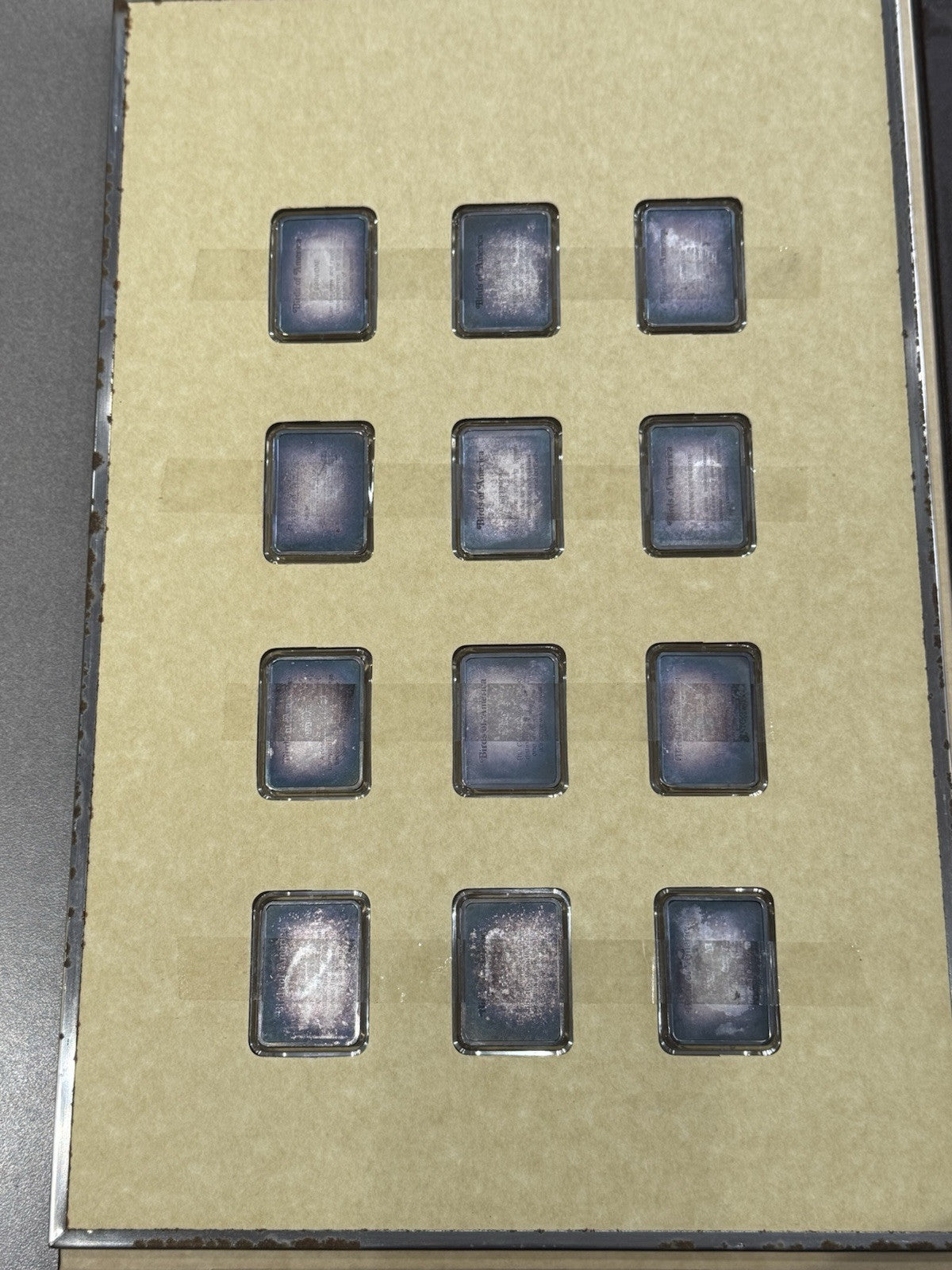 "BIRDS OF AMERICA" LARGE COLOR PRINTS AND 12 OZ. .999 SILVER BARS, #838 Of 7500