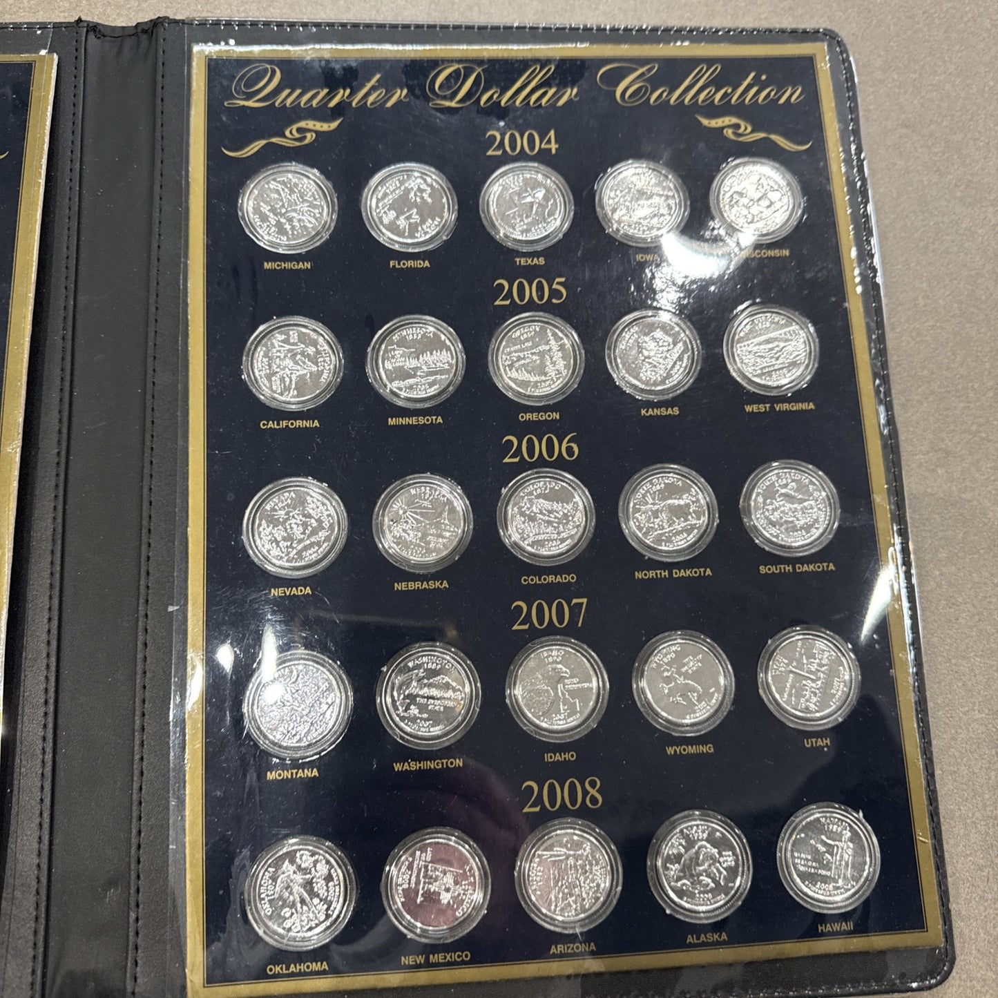 50 United States Quarters 1999-2008 United States Commemorative Coin Book !