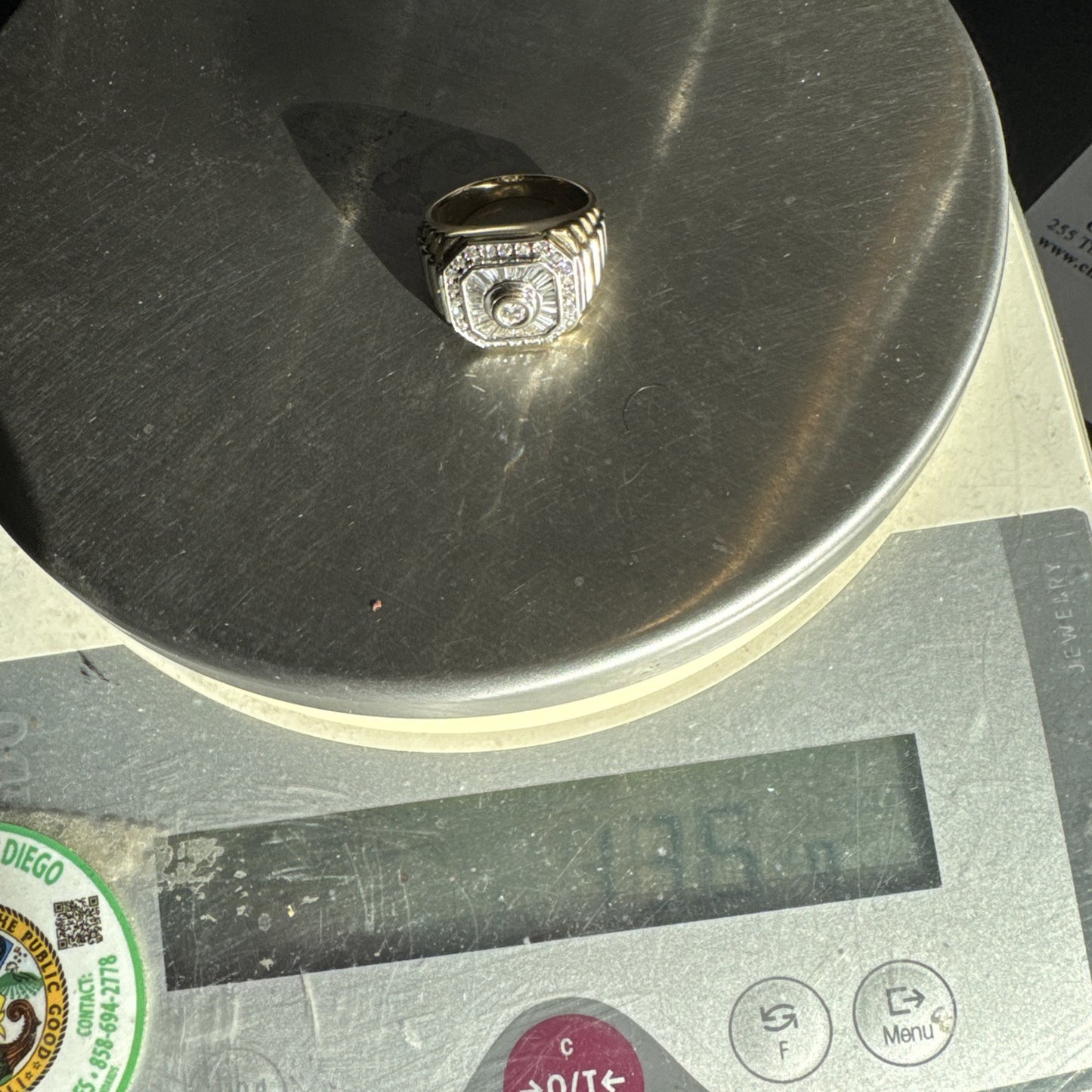 14k Men’s Fancy Cut  Men's Diamond Ring Invisible Setting Step Two Tone 🔥 .