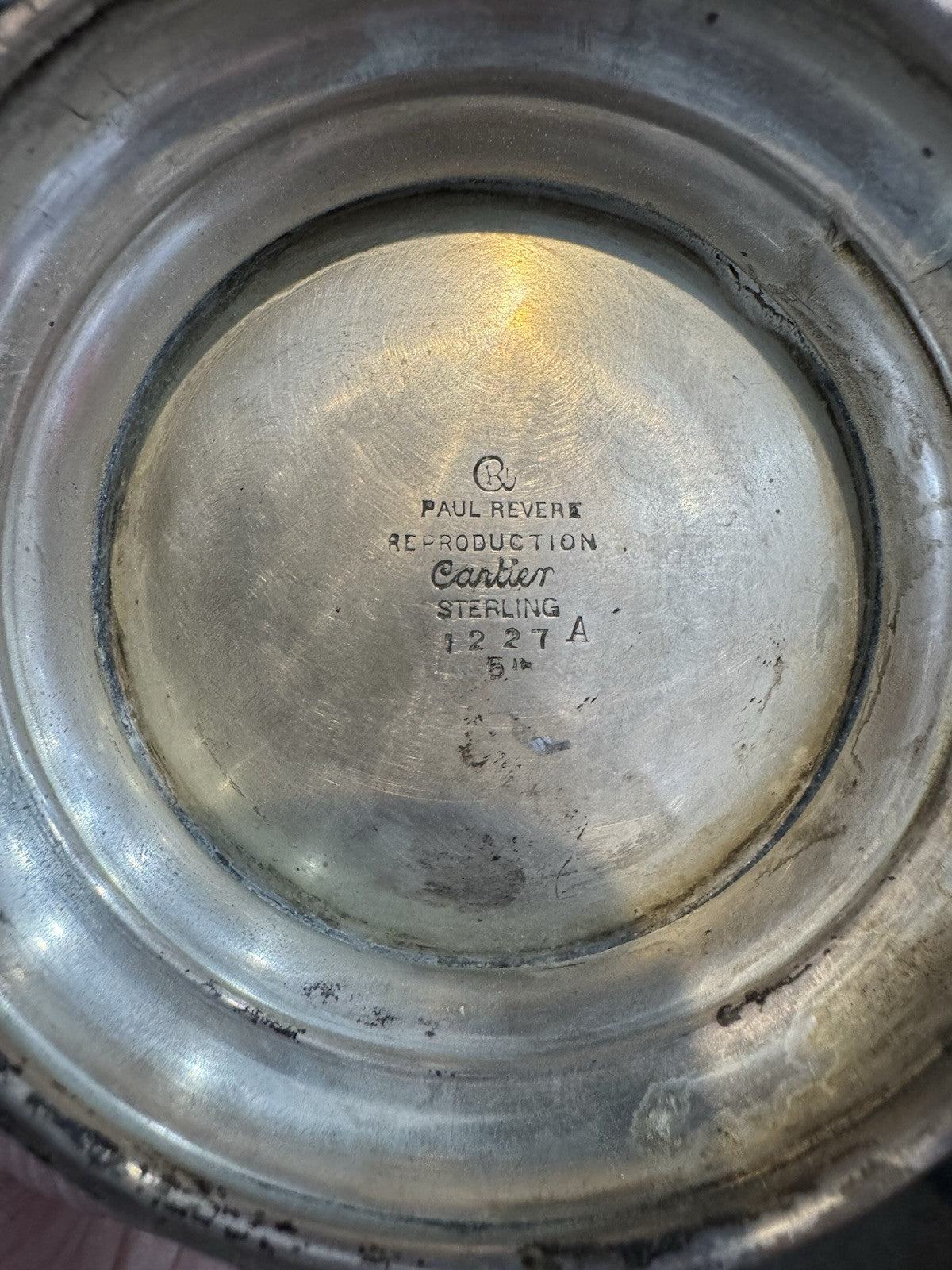 Cartier Sterling Silver Bowl - A Paul Revere Reproduction Flared  Rim 173+ Grams